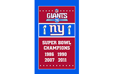 New York Giants Super Bowl Champions Flag 3ft x 5ft Polyester NFL Banner Flying Size No